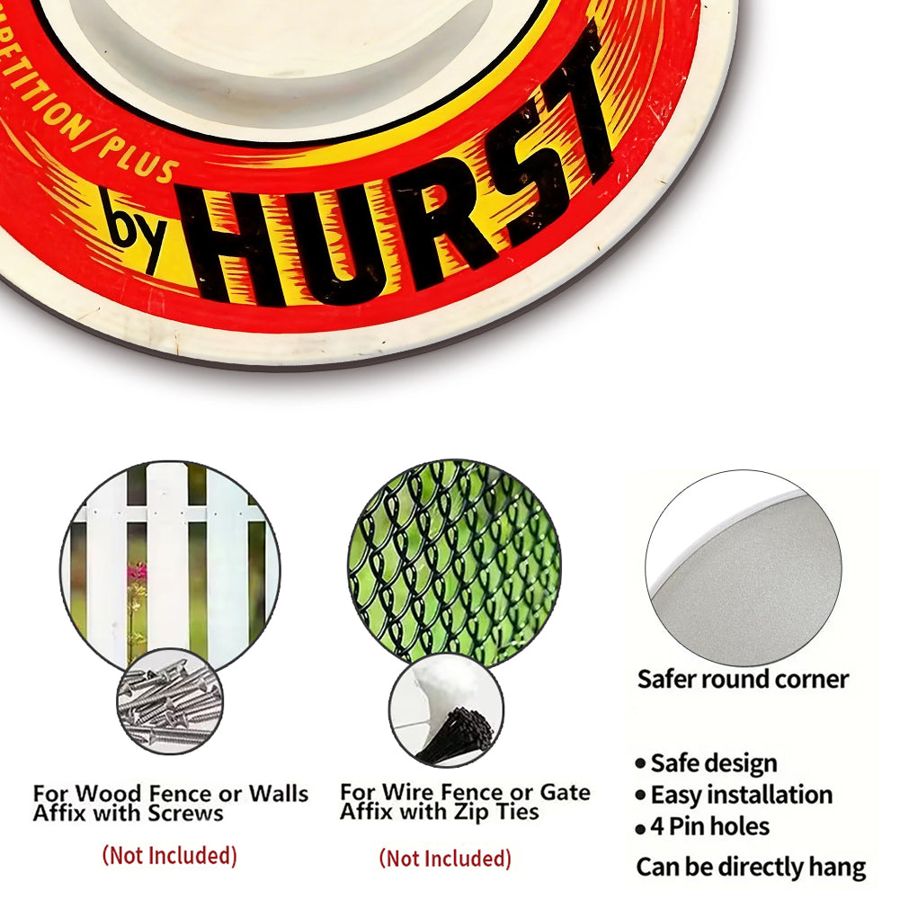 Hurst Competition Plus Round Metal Sign – Shift Pattern