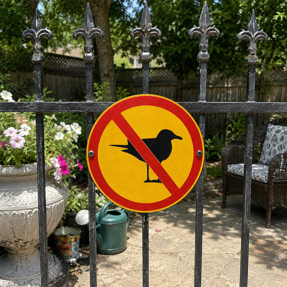 Animal Metal Sign Displayed on a fence