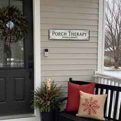 Funny Front Porch Wall Decor - Porch Therapy Session in Progress Metal Sign