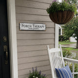 Funny Front Porch Wall Decor - Porch Therapy Session in Progress Metal Sign