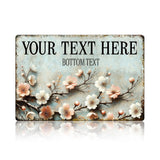 Custom Cherry Blossom Garden Metal Sign