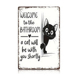 Cat Bathroom Sign – “A Cat Will Be With You Shortly”