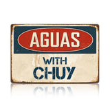 Custom “AGUAS with Name” Metal Sign