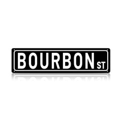 Bourbon St Metal Sign – Home Bar & Whiskey Room Wall Decor
