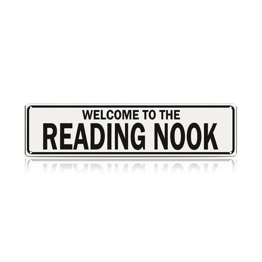 Welcome to the Reading Nook Metal Sign