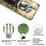 Custom Right  Pointing Hand Metal Sign