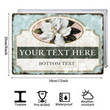 Custom Magnolia Garden Metal Sign