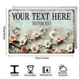 Custom Cherry Blossom Garden Metal Sign