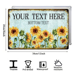 Custom Sunflower Garden Metal Sign