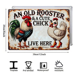Farmhouse Couple Metal Sign