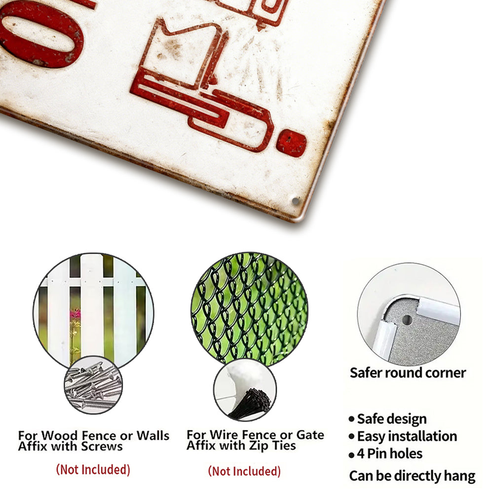 YES / NO Bathroom Rules Metal Sign