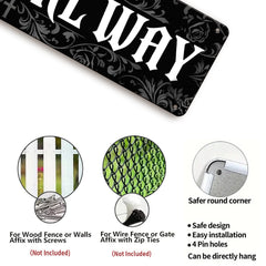 Goth Girl Way Metal Sign