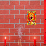 God of Wealth (Caishen) Tin Sign – Lucky Red New Year Wall Art