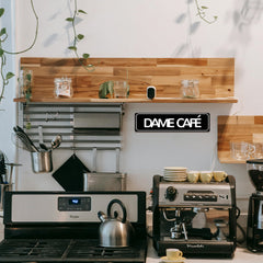 Dame Café Metal Sign – Funny Coffee Lover Wall Decor
