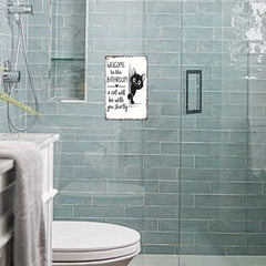Cat Bathroom Sign – “A Cat Will Be With You Shortly”