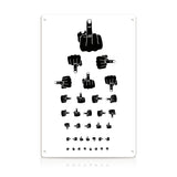 Middle Finger Eye Chart Metal Sign – Funny Rude Wall Decor