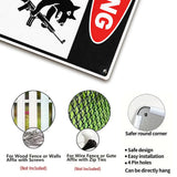 Warning Dog Has A Gun Metal Sign – Funny Dog Lover Yard Decor
