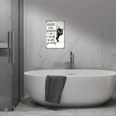 Cat Bathroom Sign – “A Cat Will Be With You Shortly”