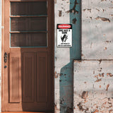 Funny Warning Dog & Cat Metal Sign