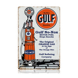 Gulf No-Nox Gasoline Pump – Vintage Tin Sign