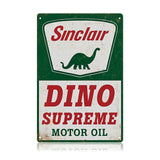 Sinclair Dino Supreme Motor Oil Tin Sign