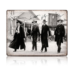 Western Gunslinger Metal Sign – Old West Cowboy Wall Decor