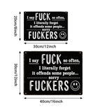 Funny F*ckers Metal Sign – Sarcastic Office & Man Cave Wall Decor