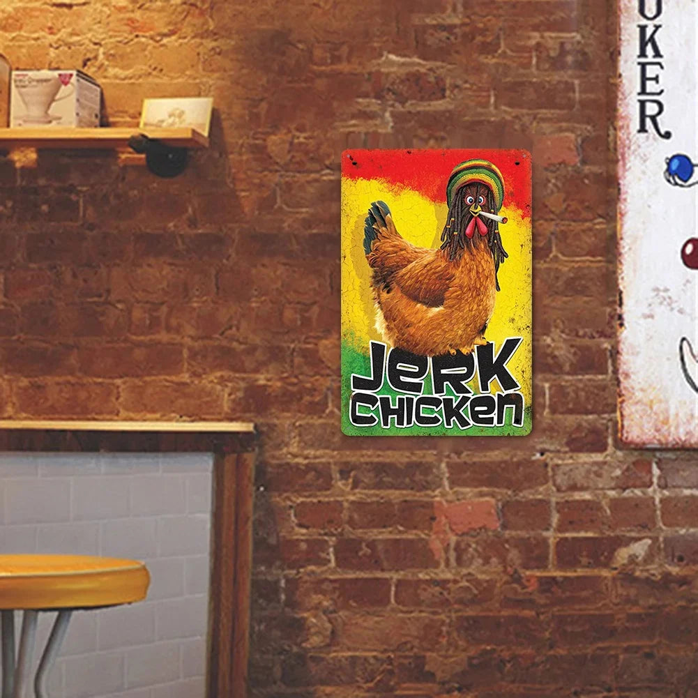 "Jerk Chicken" Funny Rasta Chicken