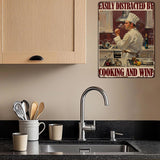 "Easily Distracted By Cooking and Wine" Funny Chef