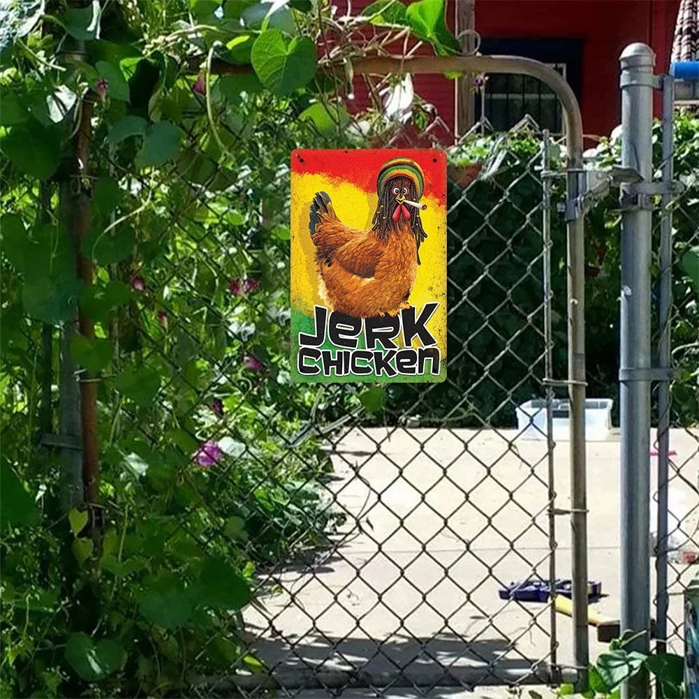 "Jerk Chicken" Funny Rasta Chicken
