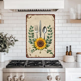Sunflower & Cutlery Rustic Kitchen