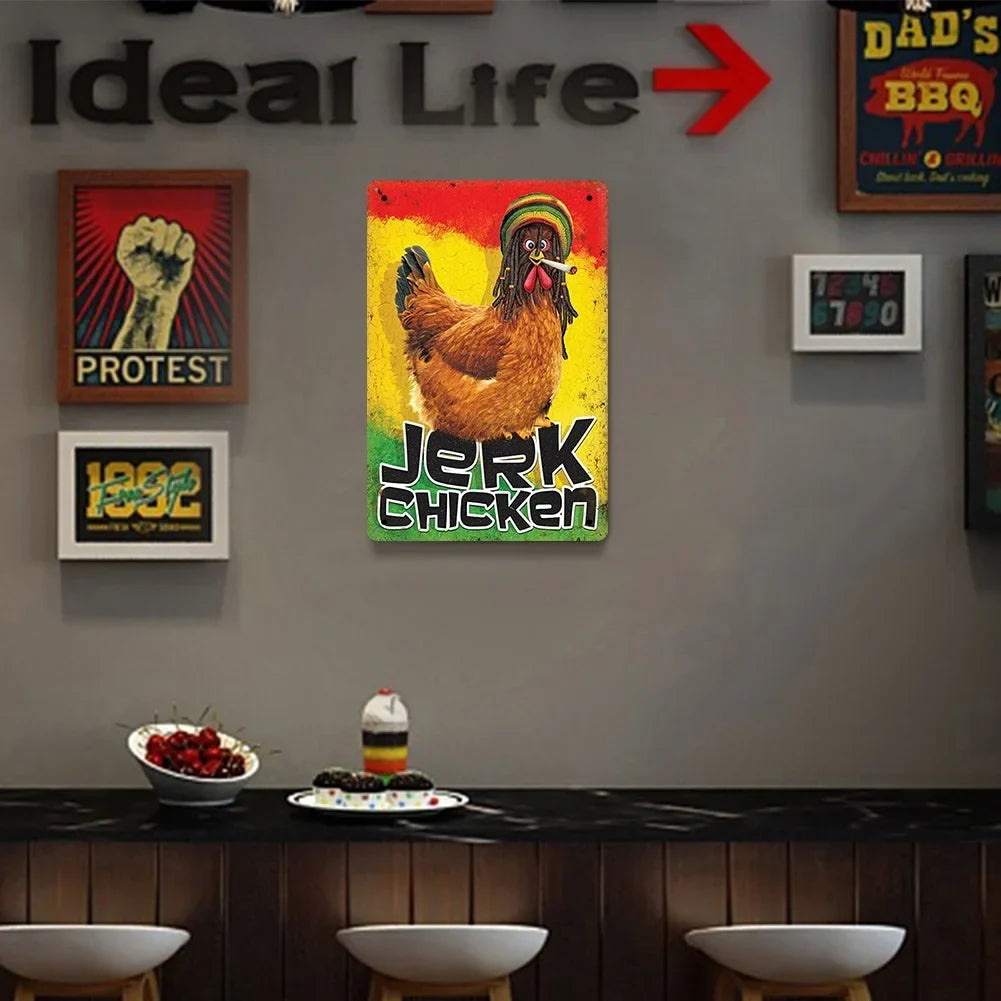 "Jerk Chicken" Funny Rasta Chicken