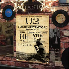 U2 "The Joshua Tree" Tour Rotterdam 1987 Concert Ticket