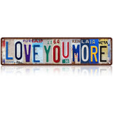 “Love You Bye” and More License Plate Metal Sign