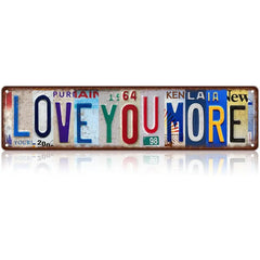 “Love You Bye” and More License Plate Metal Sign