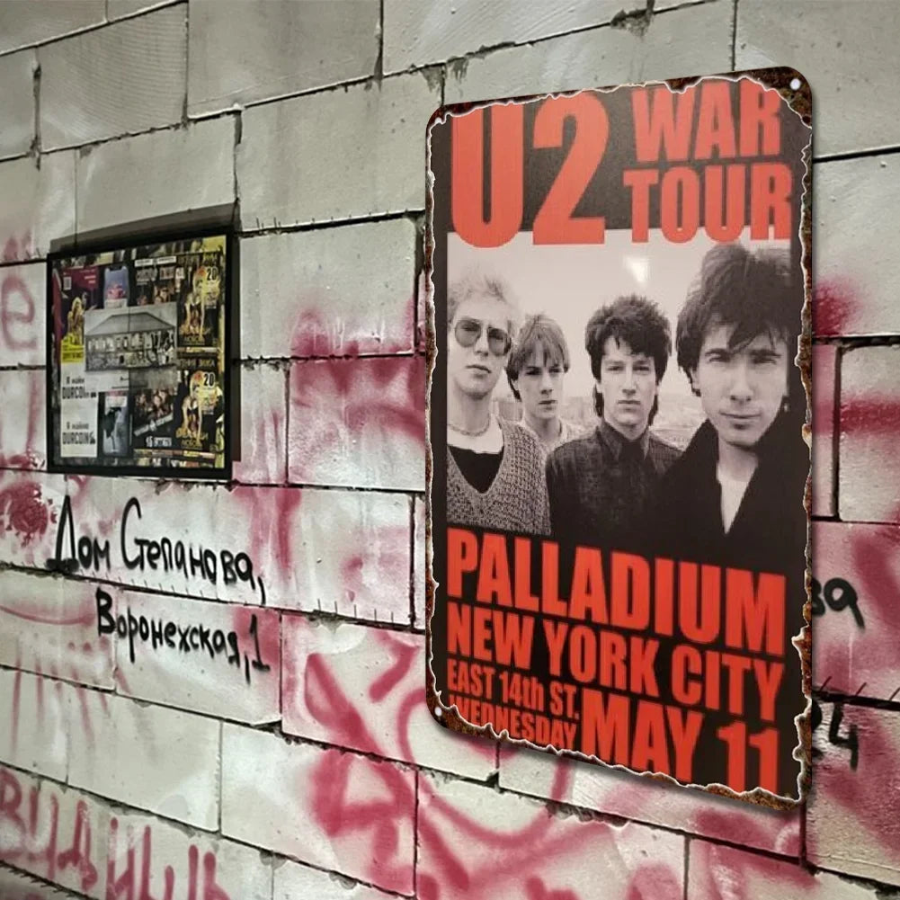 U2 "War Tour" Palladium NYC 1983 Concert Poster