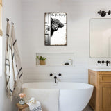Funny Highland Cow Bathroom Metal Sign – “Are You Pooping?”