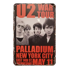 U2 "War Tour" Palladium NYC 1983 Concert Poster