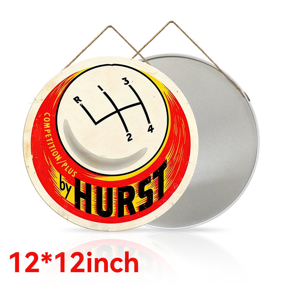 Hurst Competition Plus Round Metal Sign – Shift Pattern