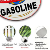 Around The World Gasoline Round Metal Sign