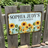 Custom Sunflower Garden Metal Sign