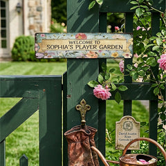 Custom Floral Garden Metal Sign