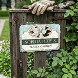 Custom Magnolia Garden Metal Sign