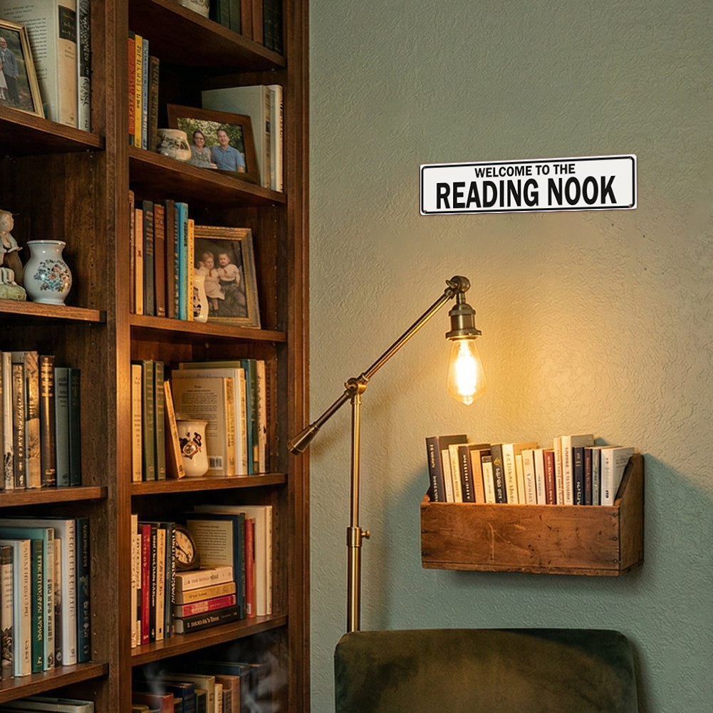Welcome to the Reading Nook Metal Sign