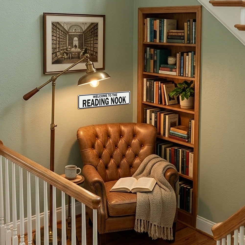 Welcome to the Reading Nook Metal Sign