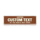Voted Best Neighbors Ever Metal Sign – Funny Neighbor Gift & Porch Decor