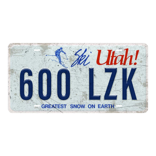 Utah 600 LZK - Tin License Plate Sign(6*12Inch)