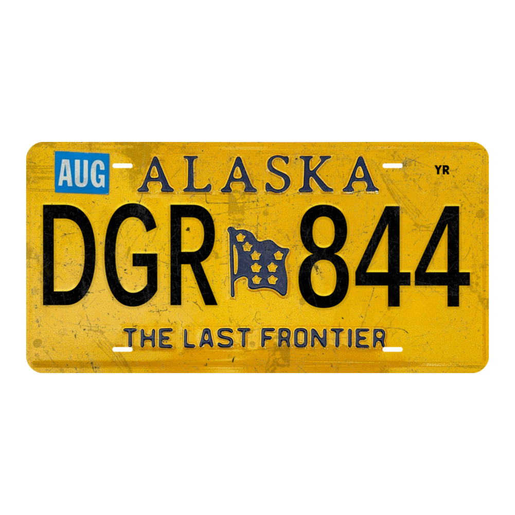 Alaska DGR 844 - Tin License Plate Sign(6*12Inch)