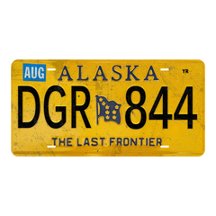 Alaska DGR 844 - Tin License Plate Sign(6*12Inch)
