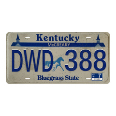 Kentucky DWD 388 - Tin License Plate Sign(6*12Inch)